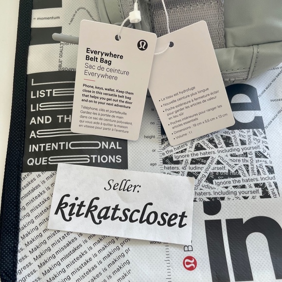 **LAST ONE** 🆕 1L SILVER DROP - NWT lululemon everywhere belt bag EBB 1L - Picture 5 of 11